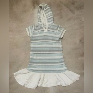 Gymboree Knit Dress with Hood - Blue, Gray, White